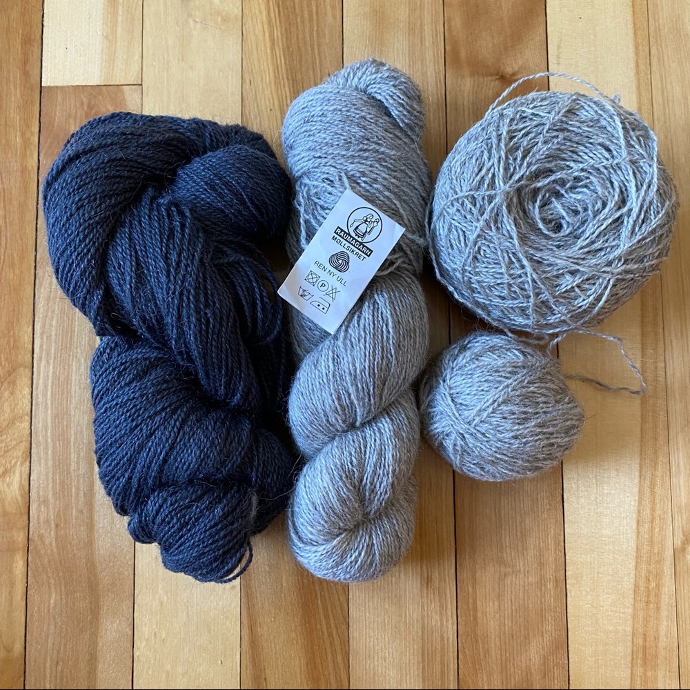 Norwegian grown and spun yarn. Fingering weight, 300g